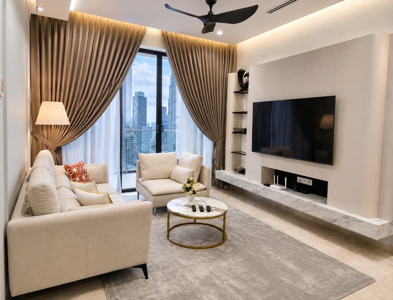 Kediaman Servis untuk Disewa di The Manor - Ariel Lee - Living Room - PropertyGuru.com.my