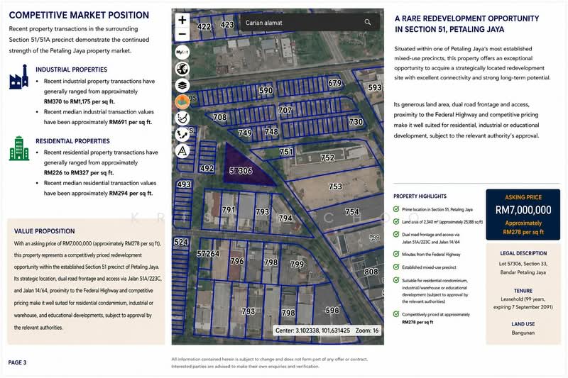 Tanah Kediaman untuk Dijual di Petaling Jaya (Selangor) - Kristin Choo - PropertyGuru.com.my