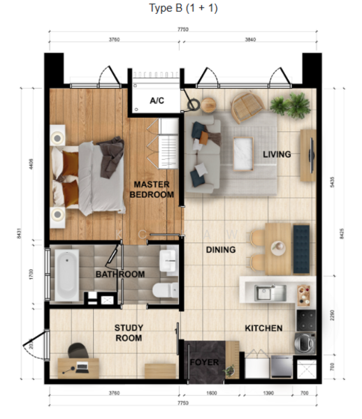 Kediaman Servis untuk Disewa di Mitsui Serviced Suites - KC KAW - PropertyGuru.com.my