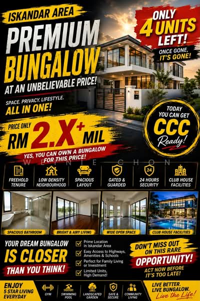 Bungalow House for Sale in Iskandar Puteri (Nusajaya) (Johor) - Weinie Chon - PropertyGuru.com.my