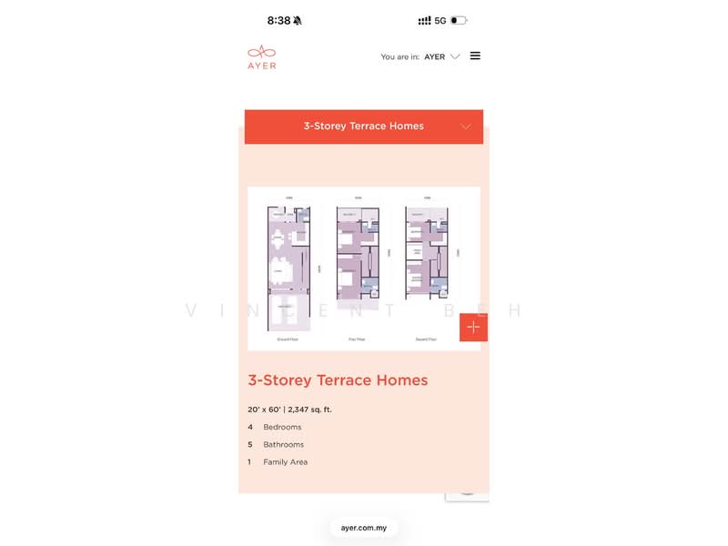 Rumah Teres 3-Tingkat untuk Dijual di Puchong (Selangor) - Vincent Beh - Living Room - PropertyGuru.com.my