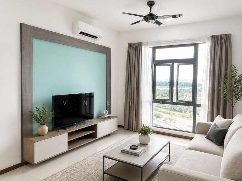 Service Residence for Rent at Crescent Bay Suites (Teluk Bayu) - Vincent Lai - Living Room - PropertyGuru.com.my