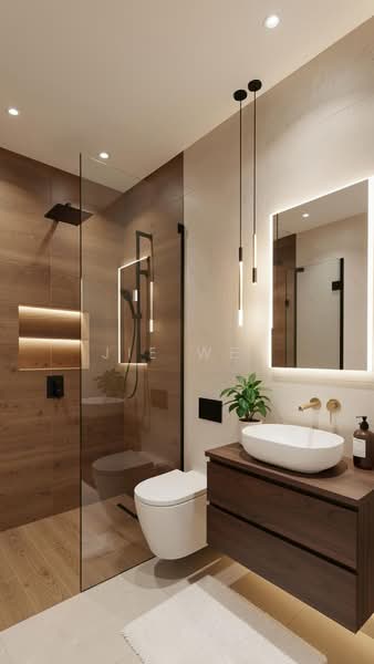 Kondominium untuk Dijual di Atwater : Service Residences - Jie Wei - Bathroom - PropertyGuru.com.my