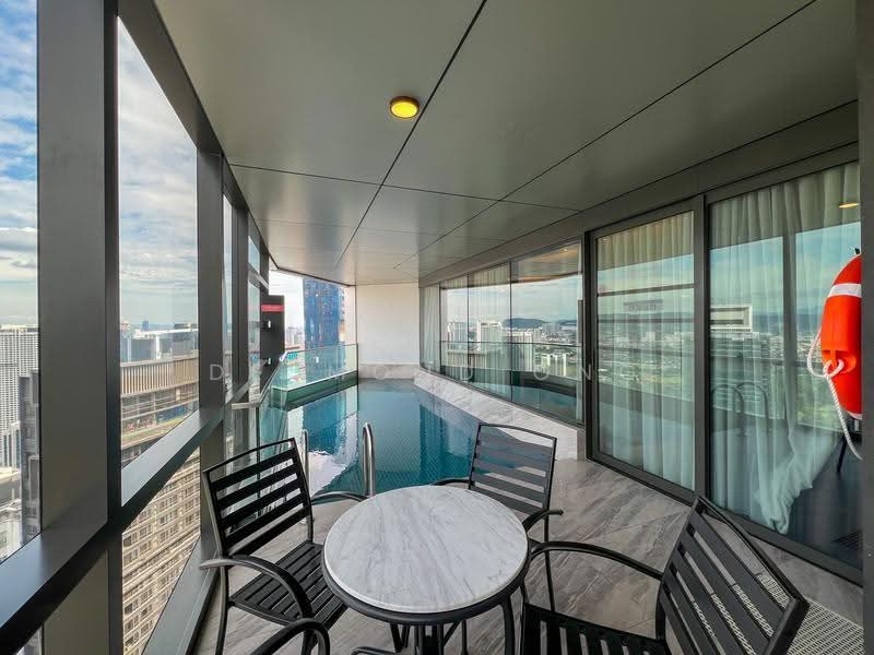 Service Residence for Sale at Imperial Lexis - Desmond Ong - Balcony w/ Pool - PropertyGuru.com.my