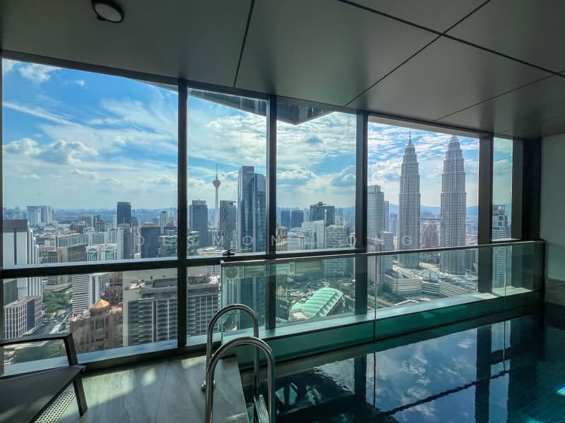 Service Residence for Sale at Imperial Lexis - Desmond Ong - Bedroom 2 Balcony w/ Pool - PropertyGuru.com.my