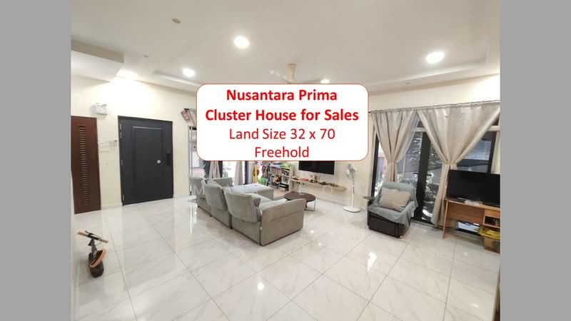 Cluster House for Sale in Taman Nusantara Prima (Gelang Patah) - Max Loh - Living Room - PropertyGuru.com.my