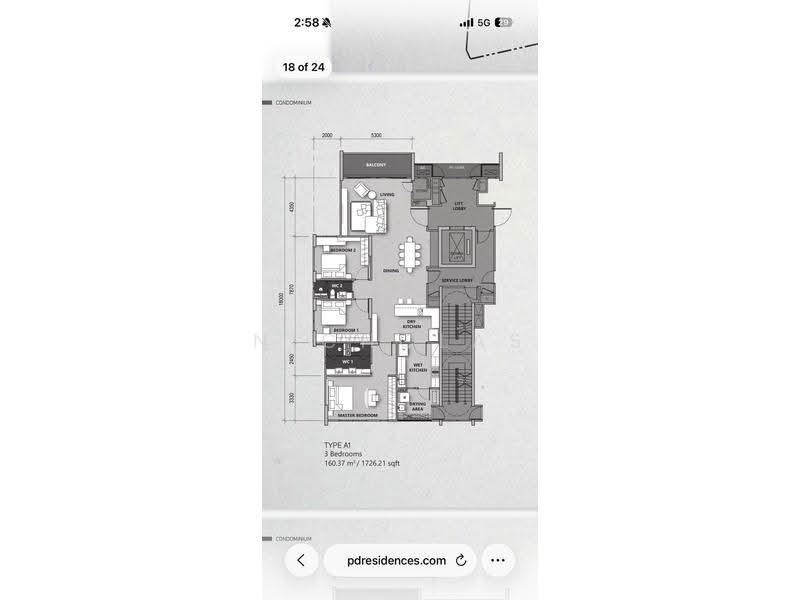 Condominium for Sale at PD Residences - Nicholas Tan - Balcony - PropertyGuru.com.my