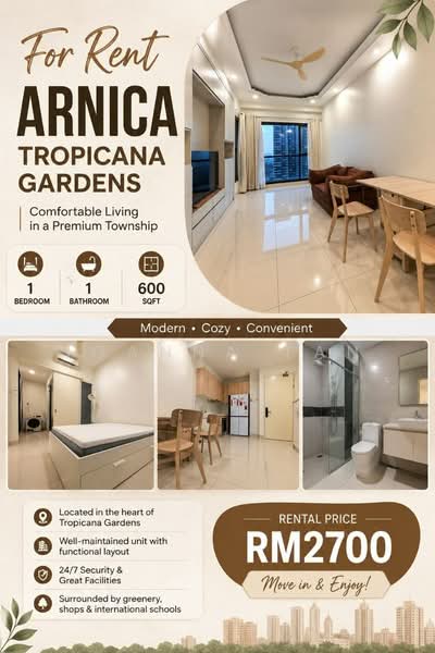 Kediaman Servis untuk Disewa di Tropicana Gardens - Joanna Tan - Bedroom - PropertyGuru.com.my