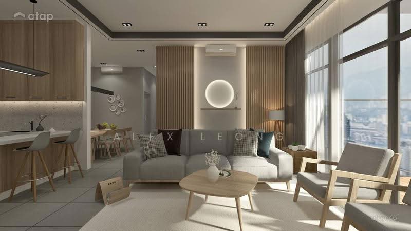 Kediaman Servis untuk Dijual di Avantro Residences - Alex Leong - Living Room - PropertyGuru.com.my