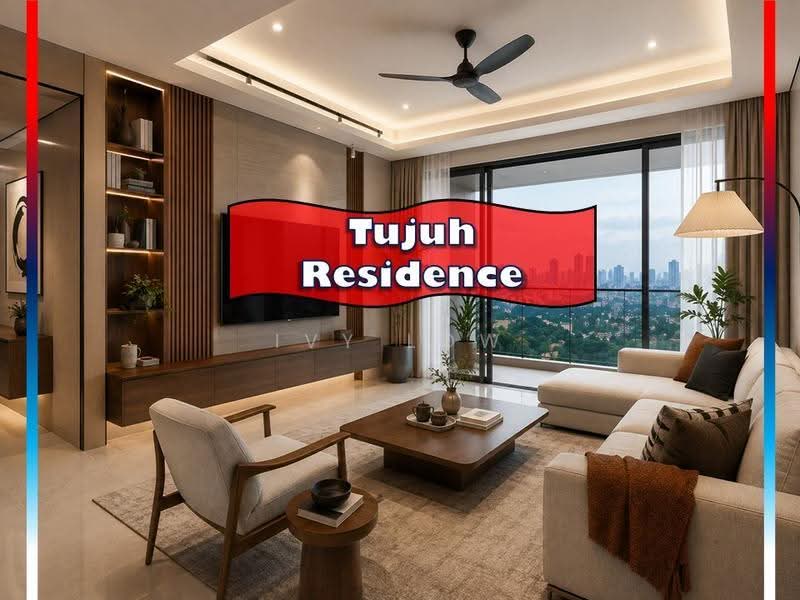 Kediaman Servis untuk Dijual di Tujuh Residences - Ivy Low - Living Room - PropertyGuru.com.my