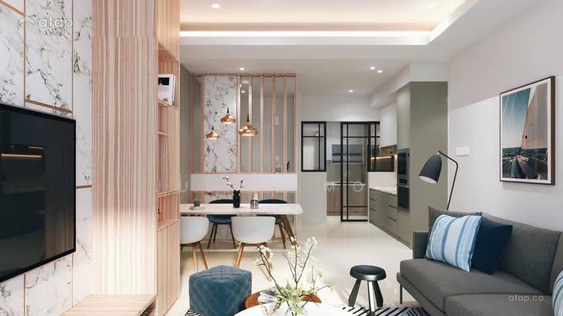 Service Residence for Sale at Conezion Residences - Justin Mok - Living Room - PropertyGuru.com.my