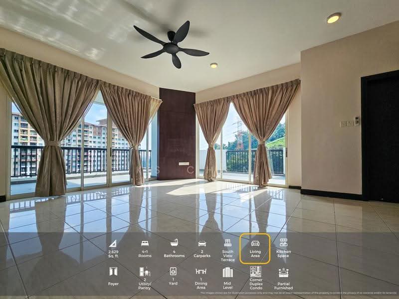 Condominium for Sale at Armanee Terrace - KS Chen - Living Room - PropertyGuru.com.my