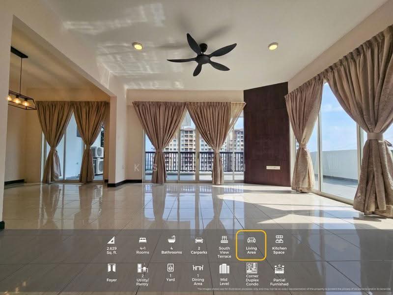 Condominium for Sale at Armanee Terrace - KS Chen - Living Room - PropertyGuru.com.my