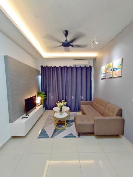Kediaman Servis untuk Disewa di Meridin Bayvue Serviced Apartment - Muslieg . - Living Room - PropertyGuru.com.my