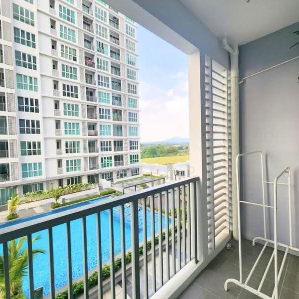 Service Residence for Rent at Palm Garden - Ann Khor - Balcony - PropertyGuru.com.my