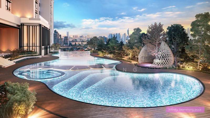 Service Residence for Sale at The Vesta Residences - Kay Kong - Infinity Swimming Pool - PropertyGuru.com.my