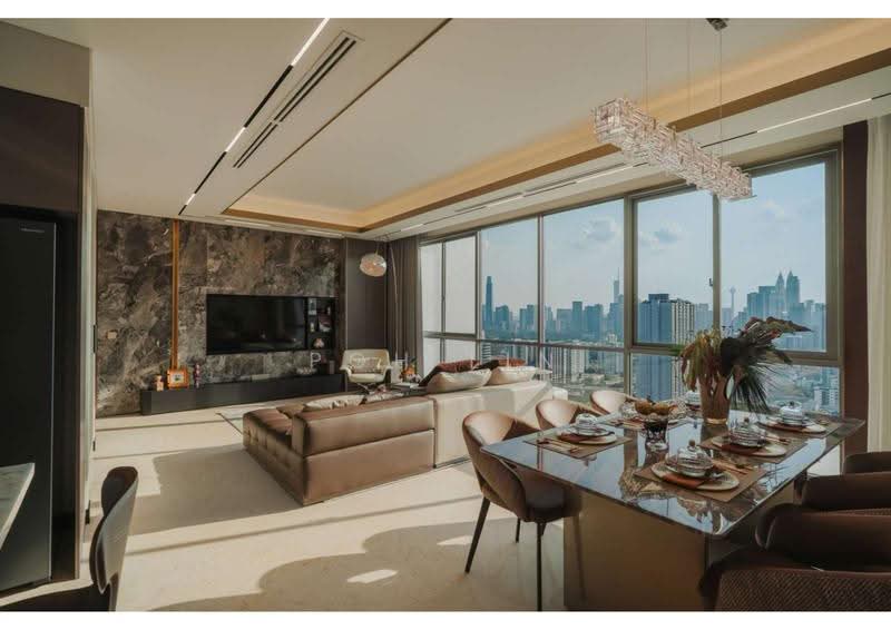 Kondominium untuk Dijual di Capella Embassy (D'Rapport Residences) - Poh Lin - Living Room - PropertyGuru.com.my