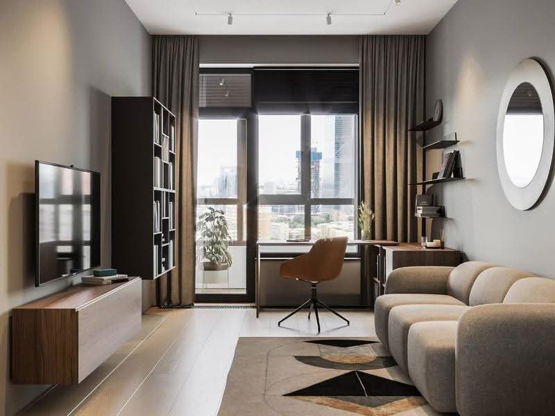 Service Residence for Sale at Aricia Residences - CJ Yew - Living Room - PropertyGuru.com.my