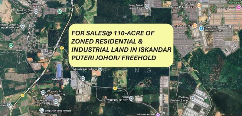 Tanah Pertanian untuk Dijual di Iskandar Puteri (Nusajaya) (Johor) - K S Ong - PropertyGuru.com.my