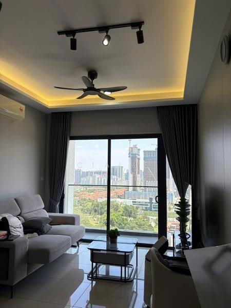 Kediaman Servis untuk Dijual di Skyluxe On The Park Bukit Jalil - Claire Choong - Living Room - PropertyGuru.com.my