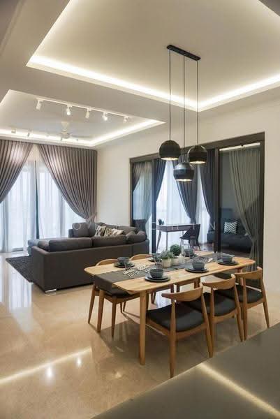 Kediaman Servis untuk Disewa di The Astaka @ 1 Bukit Senyum - Joey Chin - Living Room - PropertyGuru.com.my