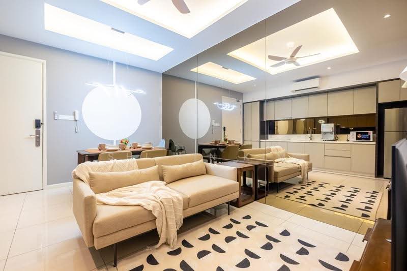 Kediaman Servis untuk Disewa di Dorsett Residences Sri Hartamas - Shi Xin Kim - Living Room - PropertyGuru.com.my