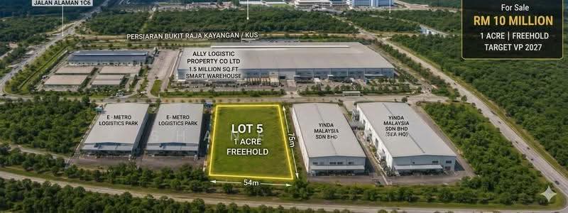 Tanah Perindustrian untuk Dijual di Bandar Bukit Raja (Klang) - Shane Khow - PropertyGuru.com.my