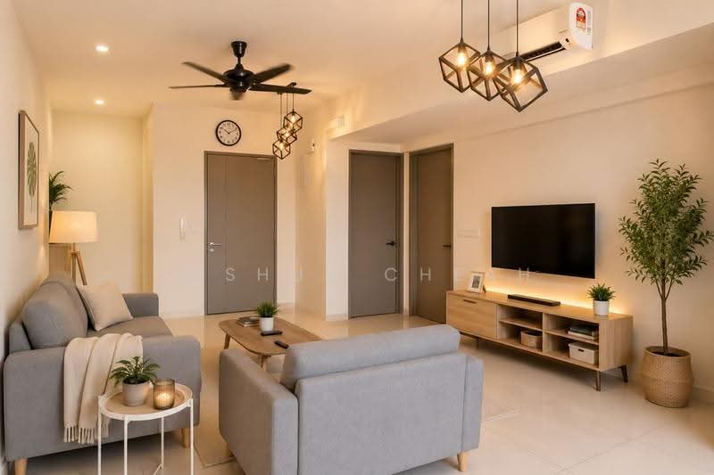 Kondominium untuk Disewa di Bennington Residences @ SkyArena - Joshua Cheah - Living Room - PropertyGuru.com.my
