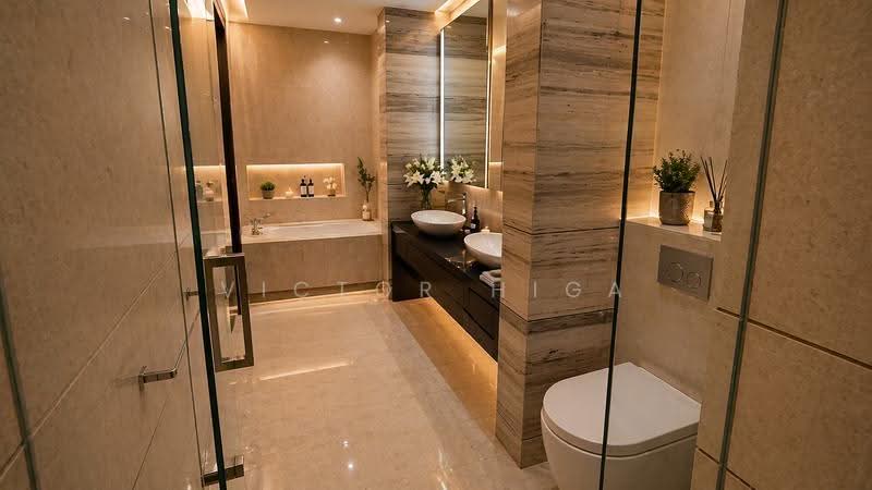 Service Residence for Rent at The Ritz-Carlton Residences - Victor Higa - Bathroom - PropertyGuru.com.my