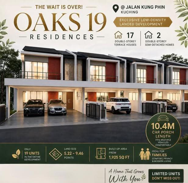 Rumah Teres 2-Tingkat untuk Dijual di Kuching (Sarawak) - Jeno Tan - Exterior - PropertyGuru.com.my