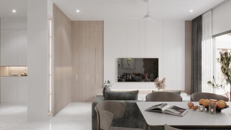 Kediaman Servis untuk Disewa di Mitsui Serviced Suites - Edison . - Living Room - PropertyGuru.com.my
