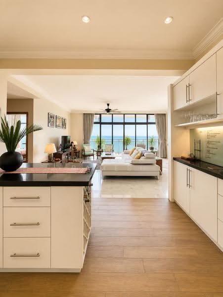 Kondominium untuk Dijual di Sri Golden Bay Condominium - Ressha Ramesh - Living Room - PropertyGuru.com.my