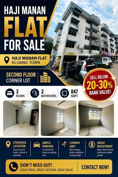 Rumah Flat untuk Dijual di Jalan Haji Manan Flat - Shanel Tee - Exterior - PropertyGuru.com.my