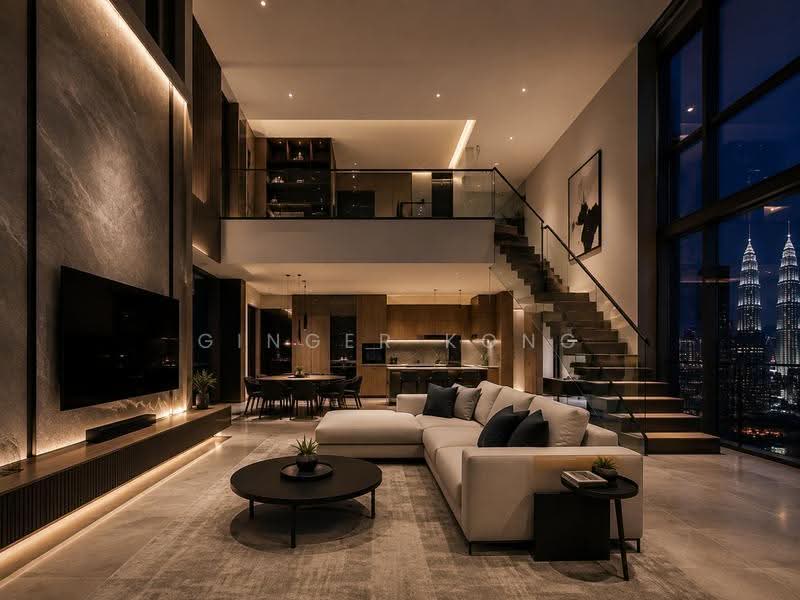 Kediaman Servis untuk Dijual di Arte Solaris @ Mont Kiara - Ginger Kong - Living Room - PropertyGuru.com.my