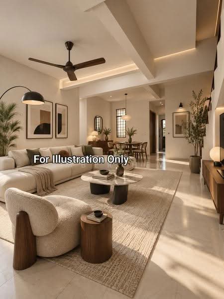 Rumah Teres 2-Tingkat untuk Dijual di Taman Bukit Tiram (Ulu Tiram) - Amber Hew - Living Room - PropertyGuru.com.my