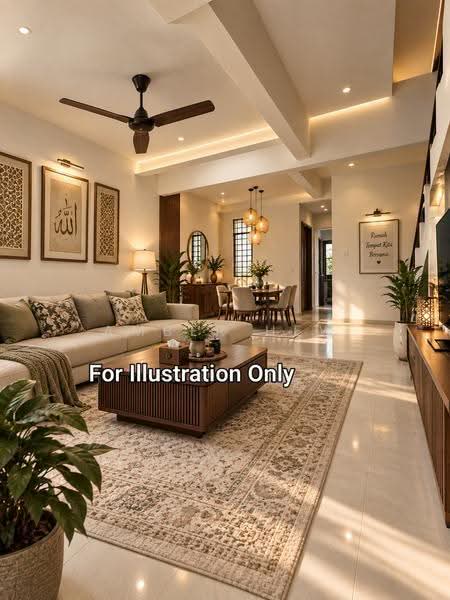 Rumah Teres 2-Tingkat untuk Dijual di Taman Bukit Tiram (Ulu Tiram) - Amber Hew - Living Room - PropertyGuru.com.my