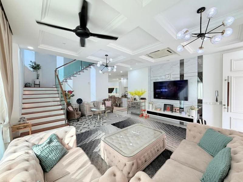 Semi-Detached House for Sale in Eco Botanic (Iskandar Puteri (Nusajaya)) - Roselynn - Living Room - PropertyGuru.com.my