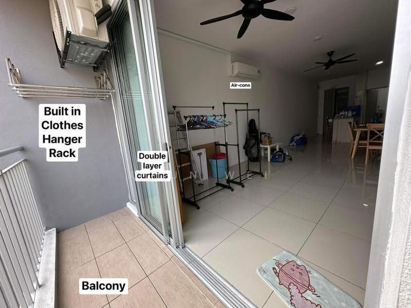 Kondominium untuk Disewa di Residensi PV18 - Chun Wei - Balcony - PropertyGuru.com.my