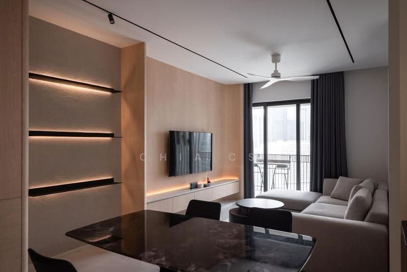 Kediaman Servis untuk Dijual di Skyluxe On The Park Bukit Jalil - Chia Cs - Living Room - PropertyGuru.com.my