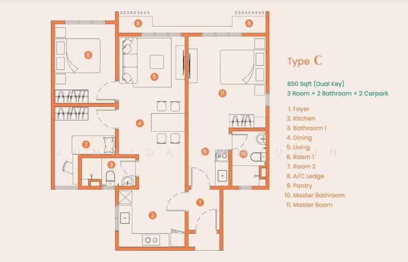 Service Residence for Rent at RESIDENSI SENURI - Junaida Zamjudin - PropertyGuru.com.my