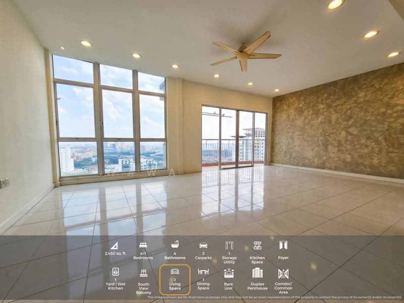 Kediaman Servis untuk Dijual di Metropolitan Square Service Residence - Wawa Leong - Living Room - PropertyGuru.com.my