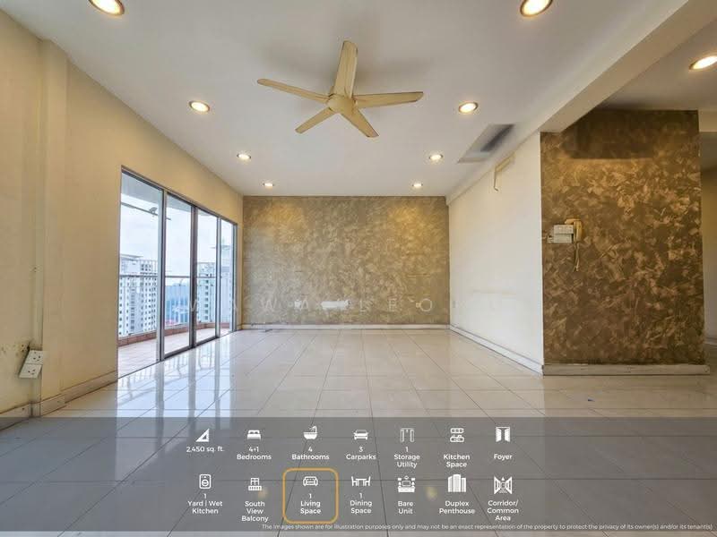 Kediaman Servis untuk Dijual di Metropolitan Square Service Residence - Wawa Leong - Living Room - PropertyGuru.com.my