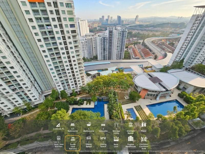 Kediaman Servis untuk Dijual di Metropolitan Square Service Residence - Wawa Leong - Balcony - PropertyGuru.com.my