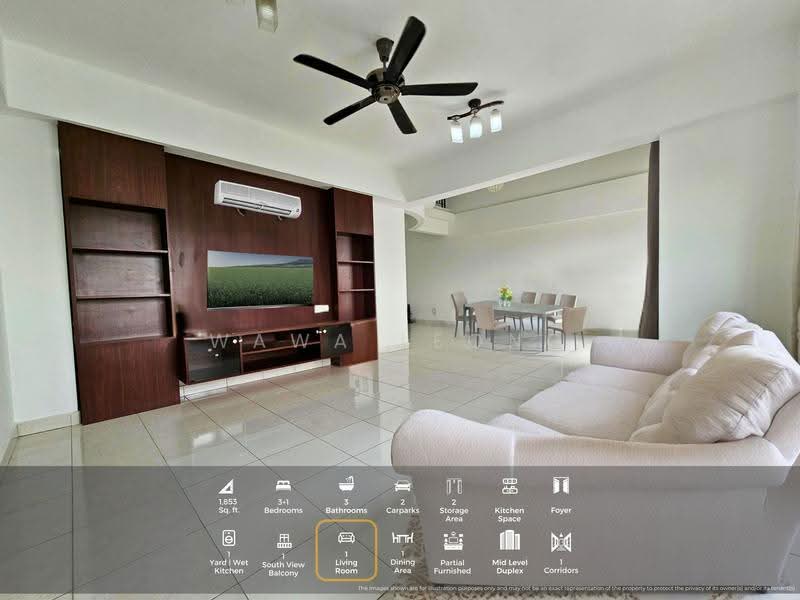 Condominium for Sale at Perdana Emerald - Wawa Leong - Living Room - PropertyGuru.com.my