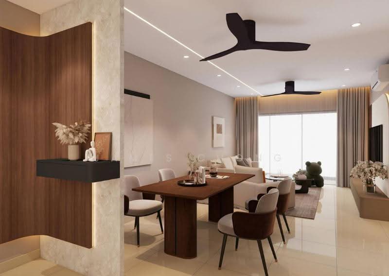 Kediaman Servis untuk Dijual di MIRAI Residences - James Chong - Living Room - PropertyGuru.com.my