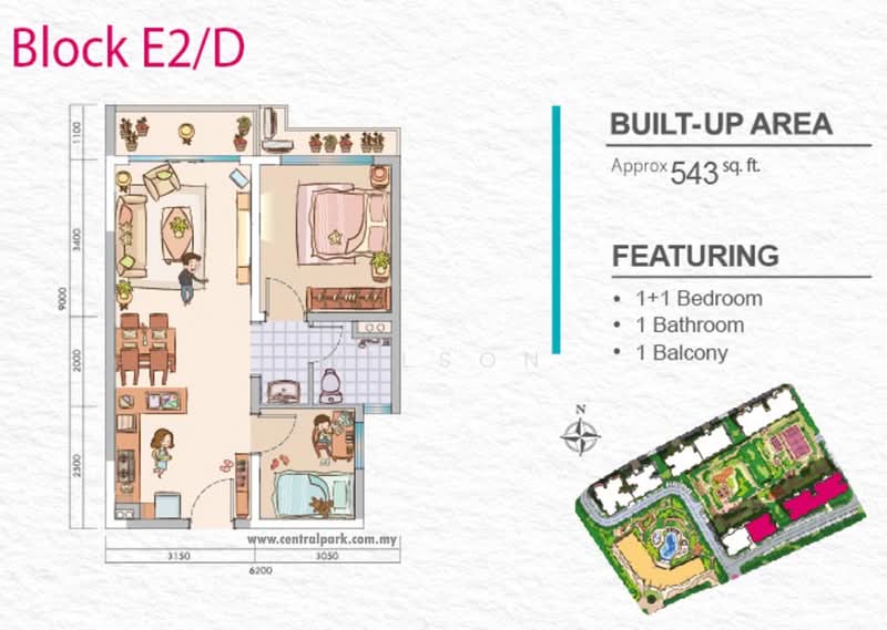 Service Residence for Rent at Country Garden Central Park - Wilson Aw - PropertyGuru.com.my