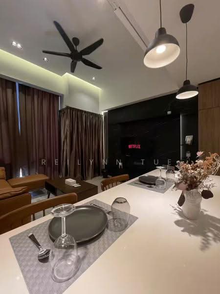 Service Residence for Sale at Star Residences Two - Reilynn Tue - Living Room - PropertyGuru.com.my
