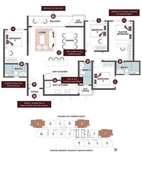 Kediaman Servis untuk Dijual di Sunway Velocity 3 - Annie Chong - PropertyGuru.com.my