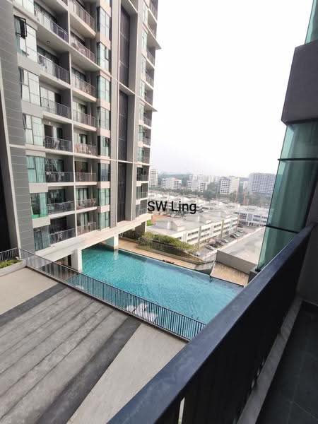 Service Residence for Rent at AraTre' Residences - SW Ling - Balcony View - PropertyGuru.com.my