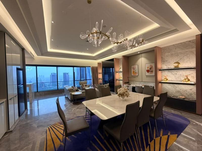 Service Residence for Sale at Imperial Lexis - Jin Yong Heng - Living Room - PropertyGuru.com.my